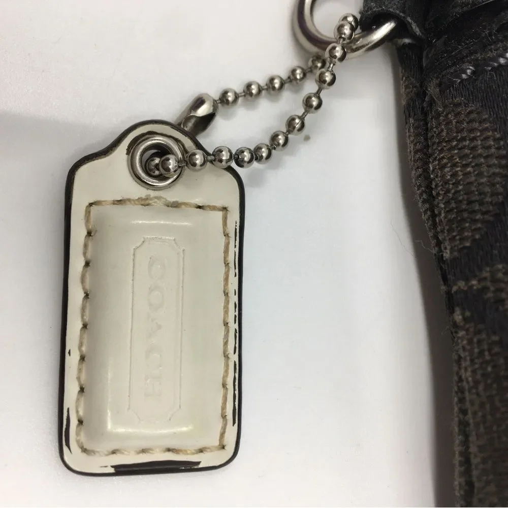 Coach PROJECT Signature Jacquard Turnlock Wristlet Pouch Black
